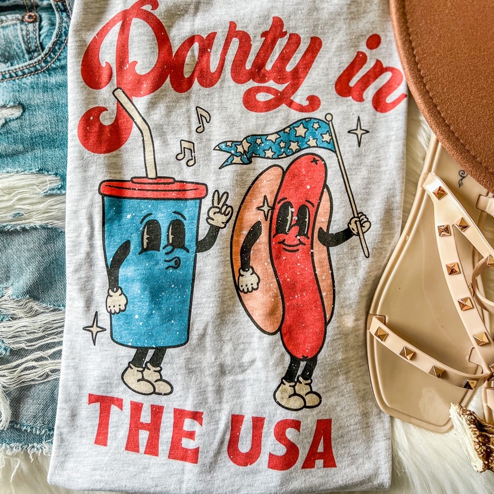 “Party in the USA” graphic tee